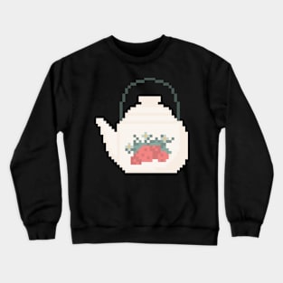 Pixel art tea pot cottage gamer core strawberries Crewneck Sweatshirt